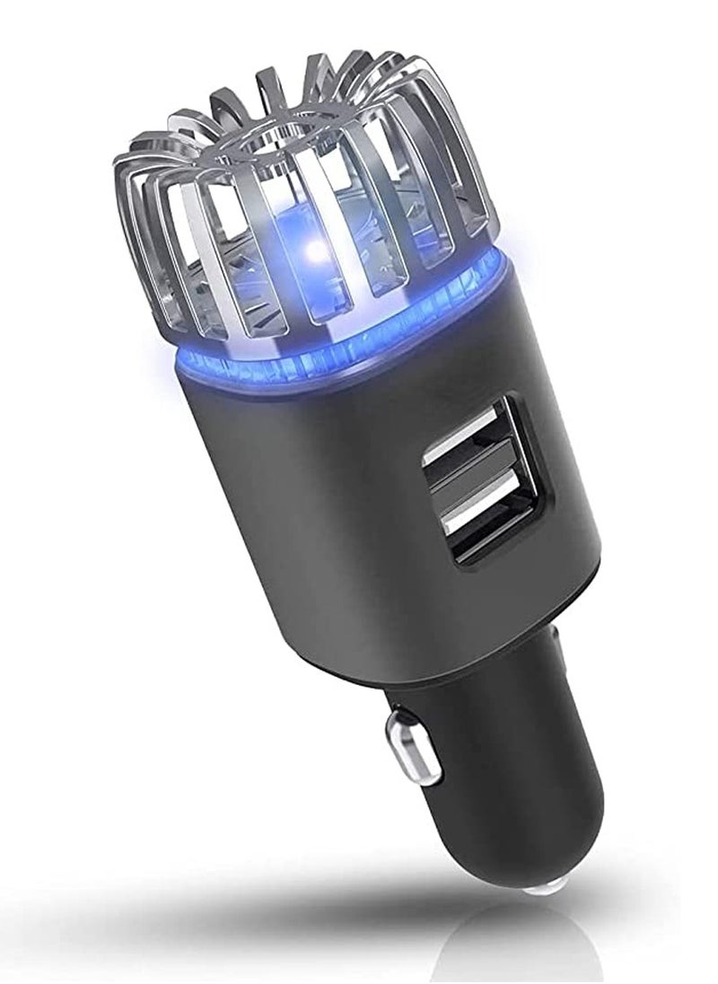 SUPER WINNER - 2 in 1 Car Air Purifier and Dual USB Car Charger Odor Remover Purifier Super Fast Mobile and Tab Charger - Image 1