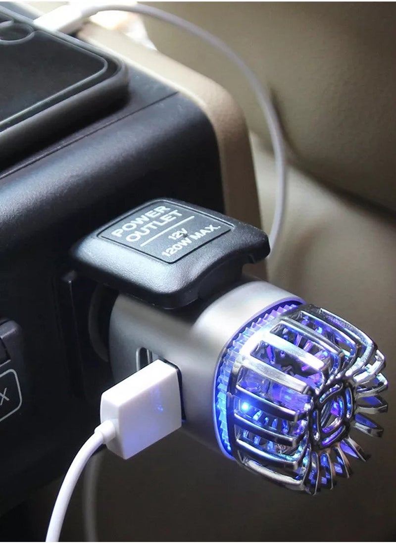 SUPER WINNER - 2 in 1 Car Air Purifier and Dual USB Car Charger Odor Remover Purifier Super Fast Mobile and Tab Charger - Image 1