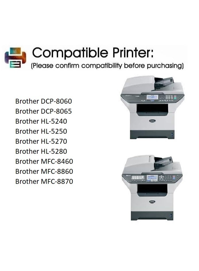 DR-3100 Black Drum Unit Replacement For Brother HL 5240, 5250DN, 5270DN, 5280DW MFC 8460N, 8860DN, 8870DW DCP 8060, 8065DN (Black) - Image 5
