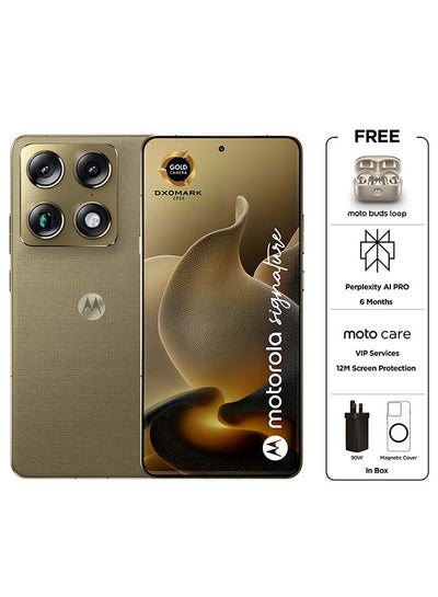 Motorola Signature Dual SIM 5G Martini Olive 16GB RAM 512GB with Free Gifts