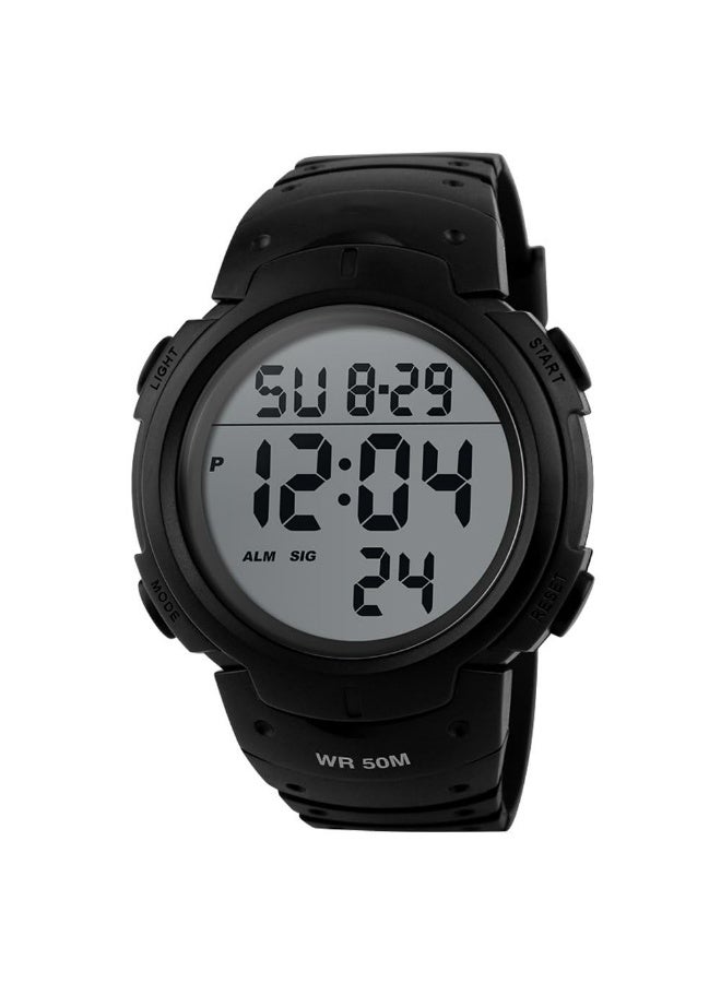 Men's Digital Sports Watch, 50M Waterproof, LED Backlight, Stopwatch & Alarm, Ultra-Light Silicone Band Wristwatch for Outdoor Activities - Image 2
