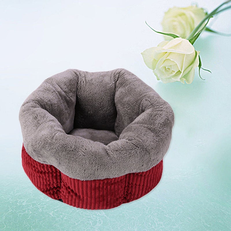 Cat Bed Warm Fleece Cat Bed with Non Bottom Winter Cat Bedding Cat Cave Cat Nest for Small Dog Puppy Cat Kitty - Size S - Image 5