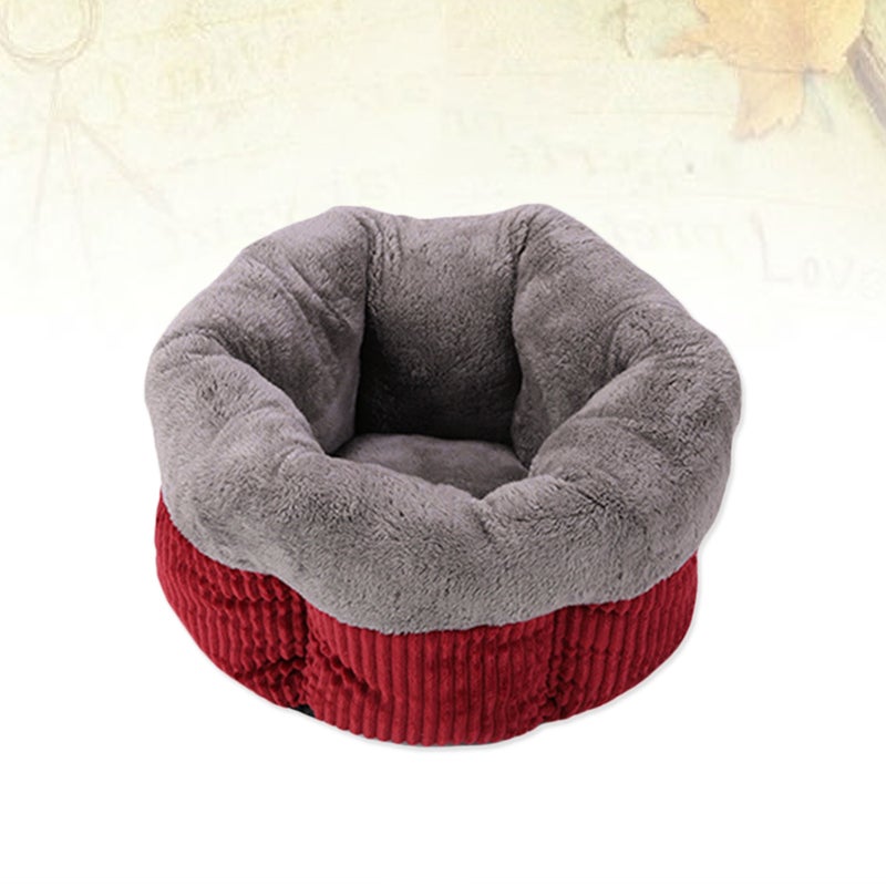 Cat Bed Warm Fleece Cat Bed with Non Bottom Winter Cat Bedding Cat Cave Cat Nest for Small Dog Puppy Cat Kitty - Size S - Image 4