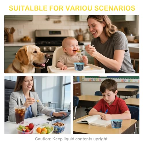 Tasttin Baby Food Containers - 5 oz Food and Snack Storage Jars with Sealing Lids, Safe and Durable, Freezer, Microwave and Dishwasher Safe - Image 4