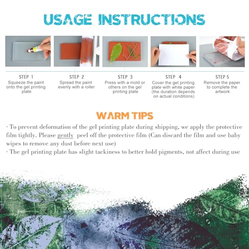Vollence 8” X 10” Gel Printing Plate - Reusable Gel Monoprinting Plate for Press Art - Image 5