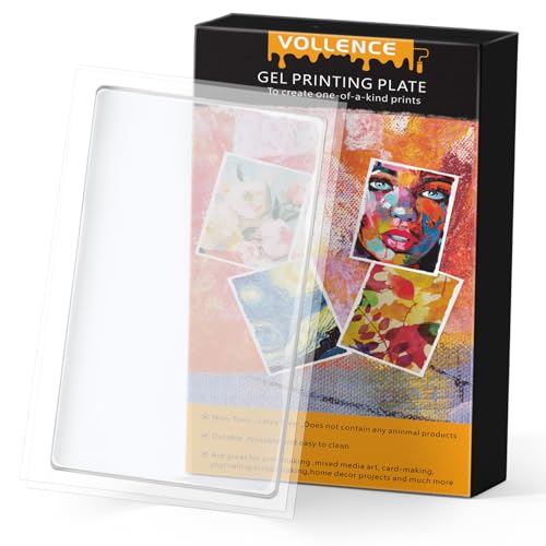 Vollence 8” X 10” Gel Printing Plate - Reusable Gel Monoprinting Plate for Press Art - Image 1