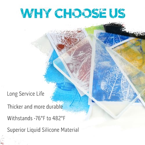 Vollence 8” X 10” Gel Printing Plate - Reusable Gel Monoprinting Plate for Press Art - Image 2