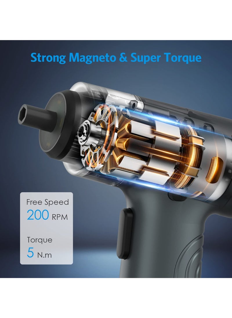 ASIV Electric Screwdriver Tool Set: 2500mAh Lithium Battery, 3.6V Mini Design, 200 RPM Speed, 5Nm Strong Torque, Essential for Home Maintenance  - Image 3