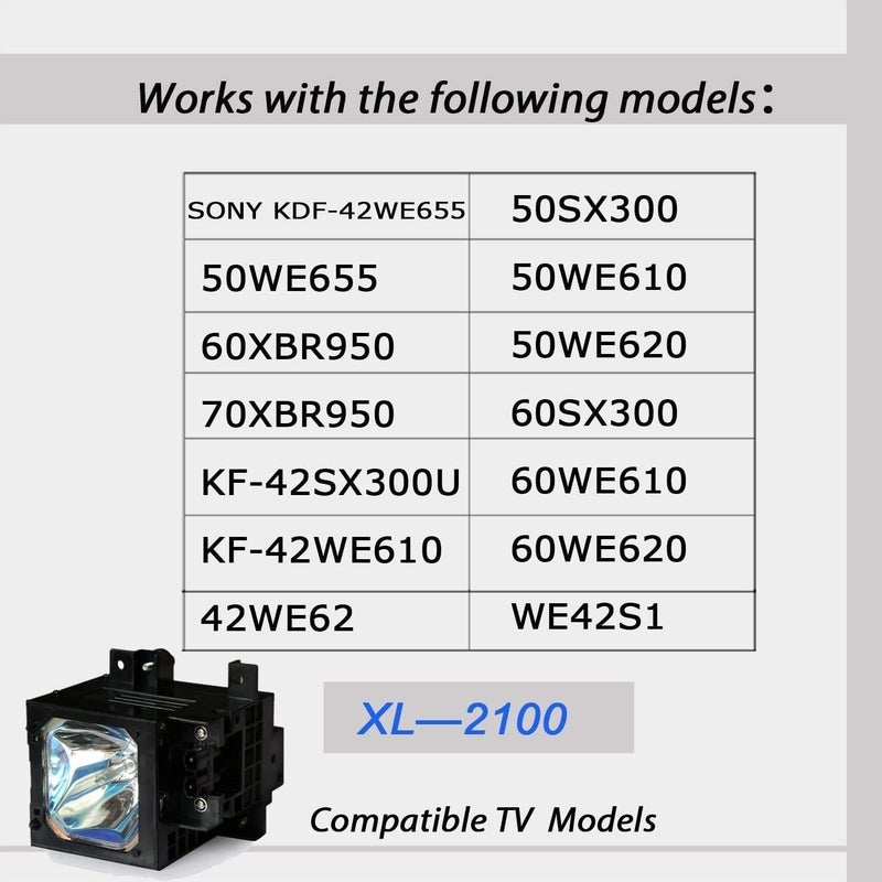BORYLI XL-2100 A1606034B XL-2100U/ XL2100/U/Replacement Lamp with Housing for So-ny TVs - Image 4