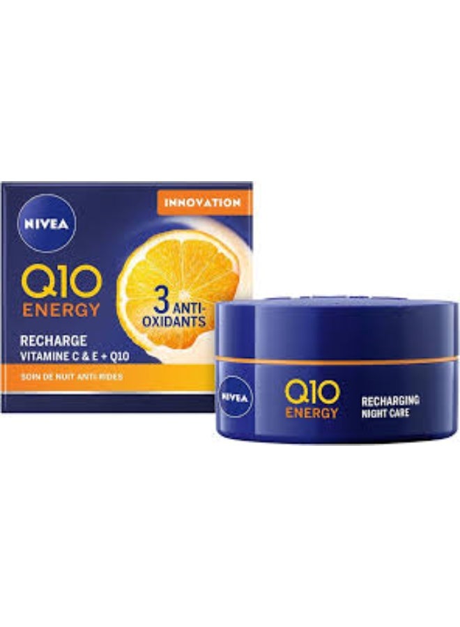 Nivea Q10+ Vitamin C Anti-Wrinkle+Energizing Night Cream 50ml - Image 2