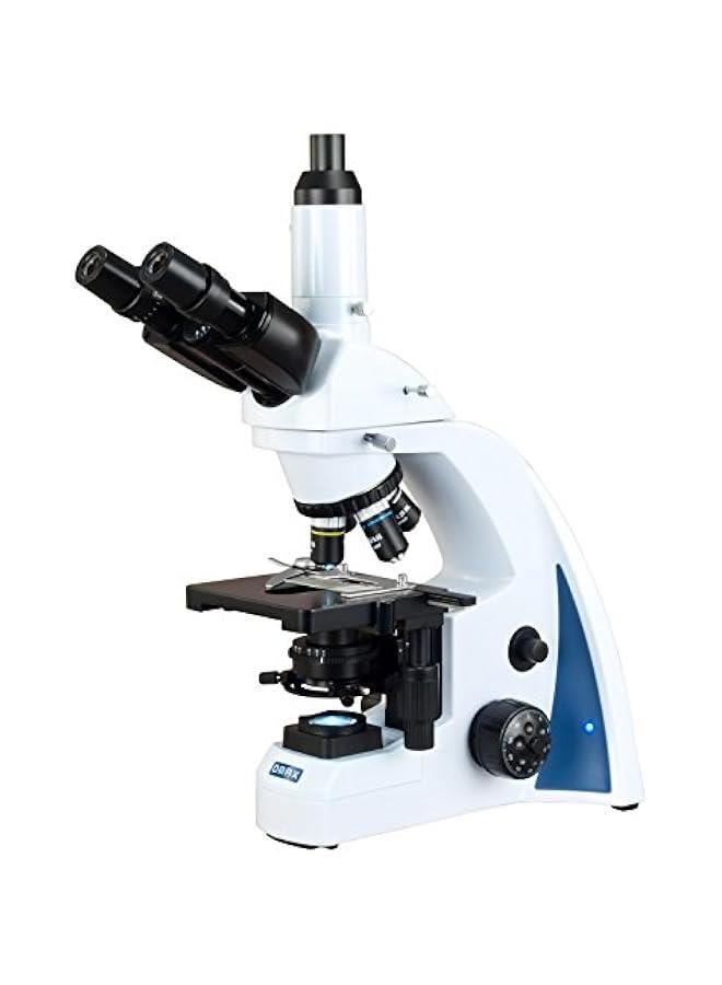 Arabest High-powered Trinocular Siedentopf LED Lab Microscope with Plan Infinity Objectives, 40X-2000X Magnification - Image 1