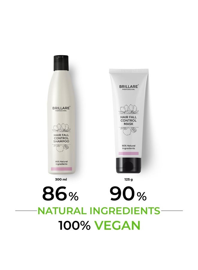 BRILLARE Professional Hair Fall Control/Anti Hair Fall Natural Shampoo and Mask Combo With Apple, Soya Protein And Lemon (300 ml + 125 GM) - Image 5