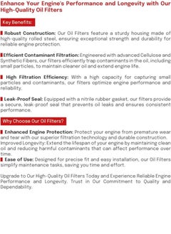 WEMZER INDUSTRIES WEMZER | Premium Oil Filter |15208-65F0A-WZ|Compatible With: Alpine, Asia Motors, Dacia, Ford, Honda, Hyundai, Infiniti, Kia (Find Fitting Compatibility in Description)  - Image 3