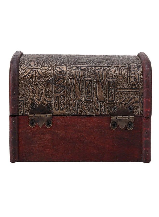 Ejoyous Retro Brown Wooden Jewelry Box, Small Size With Password Lock - Image 5