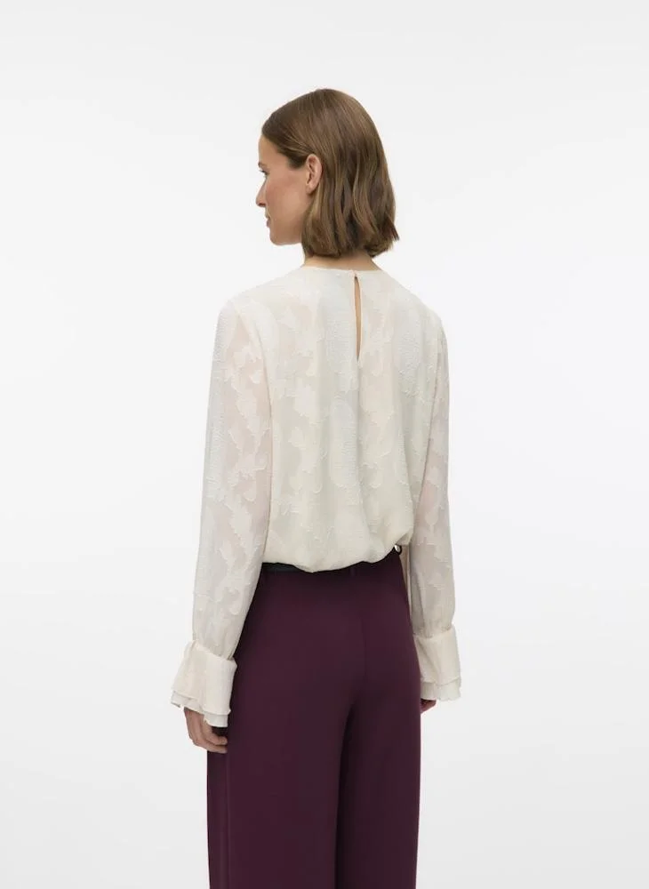 VERO MODA Vmmishi Ruffle Long Sleeve Top