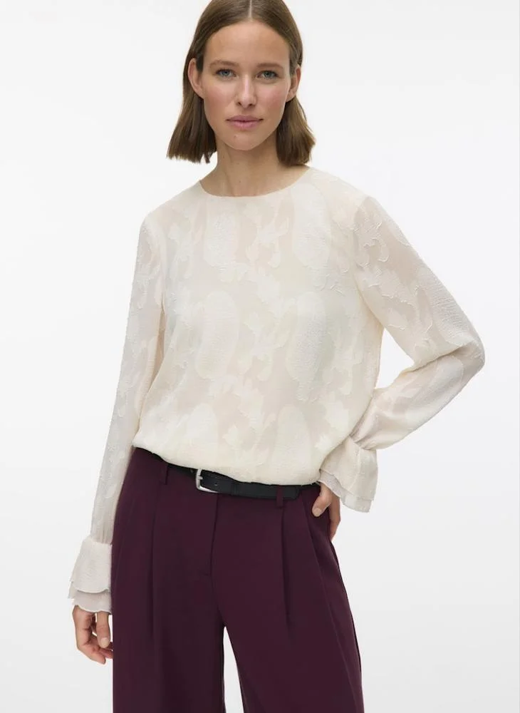 VERO MODA Vmmishi Ruffle Long Sleeve Top