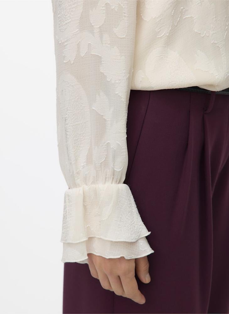 فيرو مودا بلوزة بأكمام طويلة مكشكشة من فيميشي - Image 3