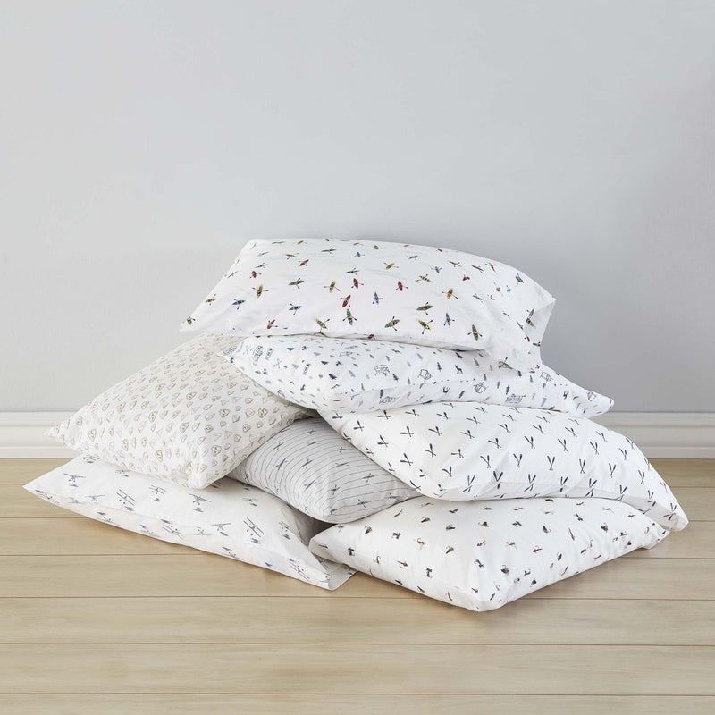 Eddie Bauer - Queen Sheets, Cotton Percale Bedding Set, Crisp & Cool Home Decor (Campout Dark Blue, Queen) - Image 2