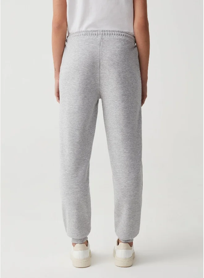 او في اس Fleece joggers with drawstring