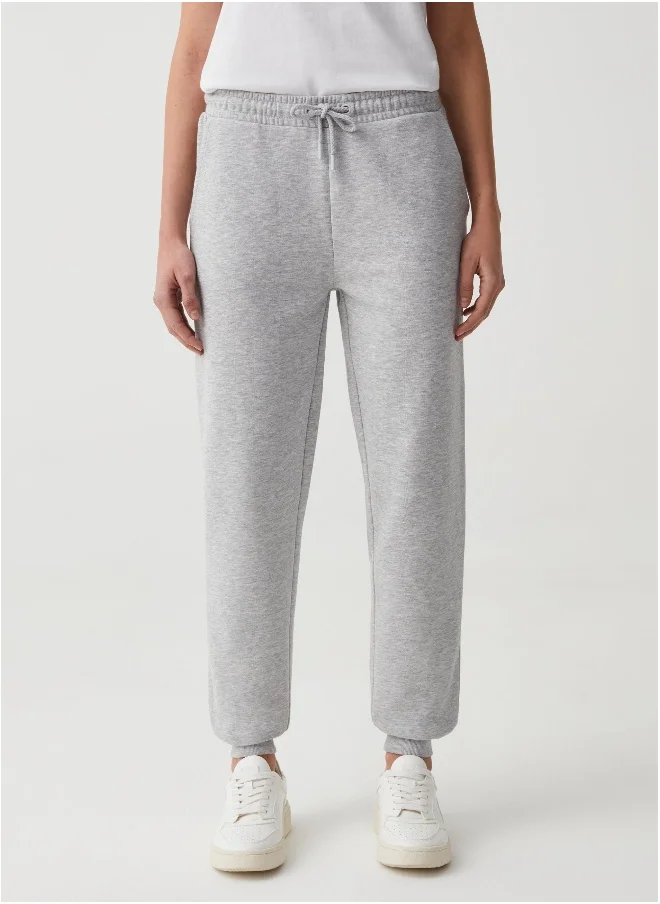او في اس Fleece joggers with drawstring