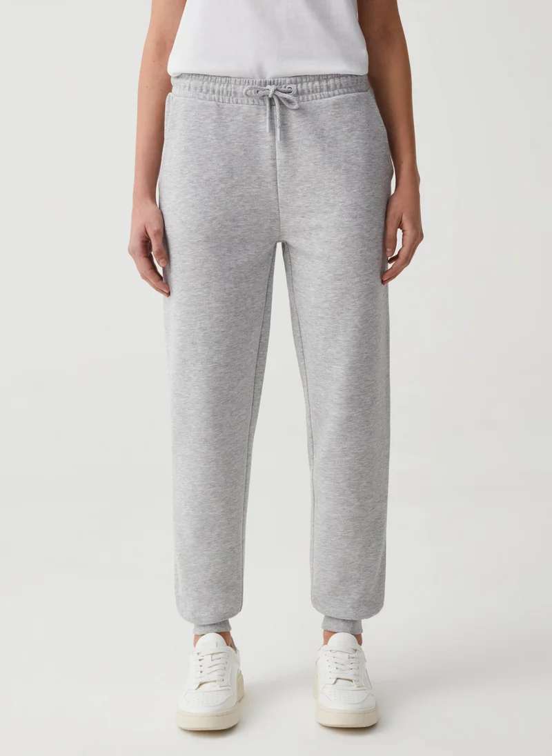 Ovs Fleece joggers with drawstring