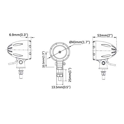 Lightronic Super Bright Offroad 1.7" Round Motorcycle LED Fog Light Pods, 6000K Cool-White Long Range Spot Beam, Rugged Die-Cast Aluminum Housing, Corrosion & Vibration Resistant Waterproof, 12V/24V DC, 2-Pack - Image 5