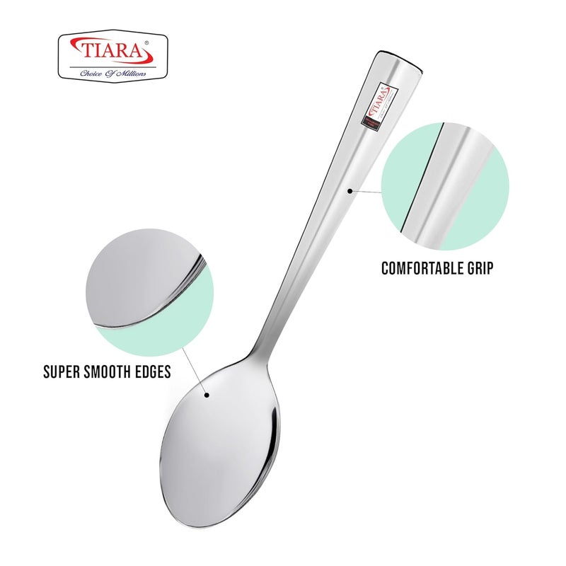 TIARA Sigma Spoon 12 Pc Stainless Steel Flatware Cutlery Spoon Set 12pc Spoon - Image 4