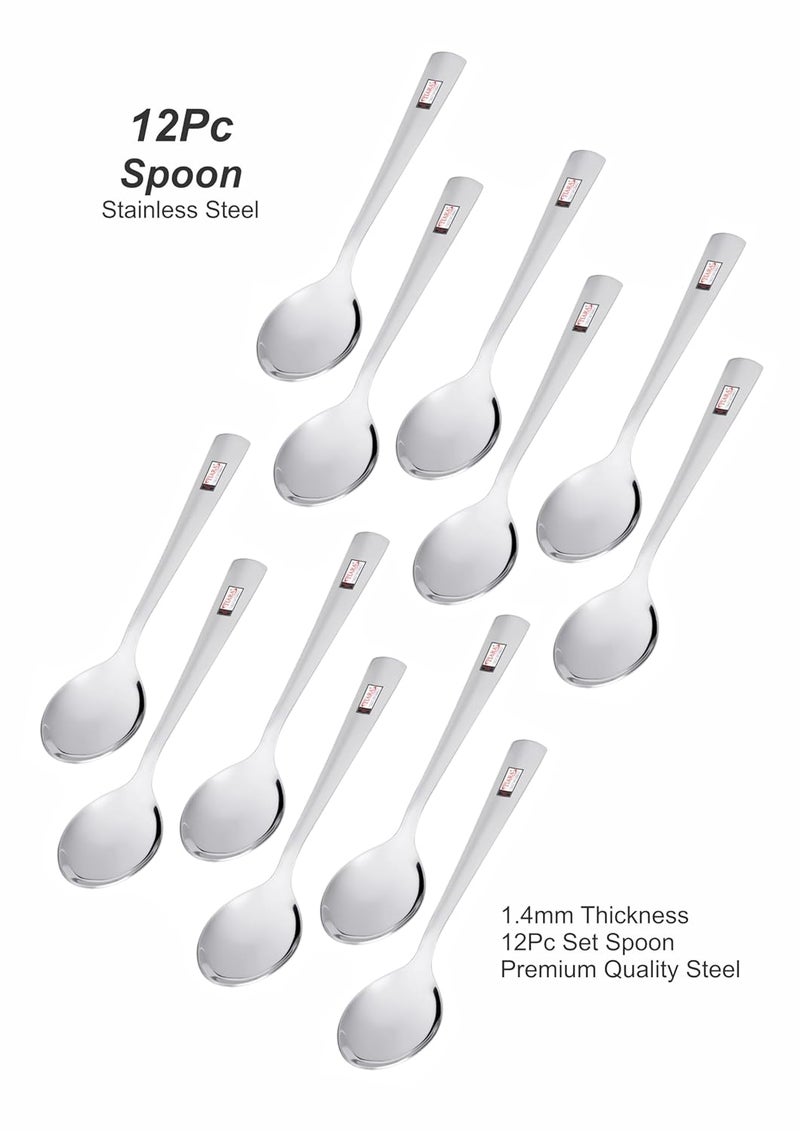 TIARA Sigma Spoon 12 Pc Stainless Steel Flatware Cutlery Spoon Set 12pc Spoon - Image 2