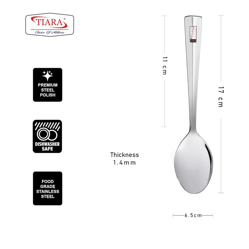 TIARA Sigma Spoon 12 Pc Stainless Steel Flatware Cutlery Spoon Set 12pc Spoon - Image 3
