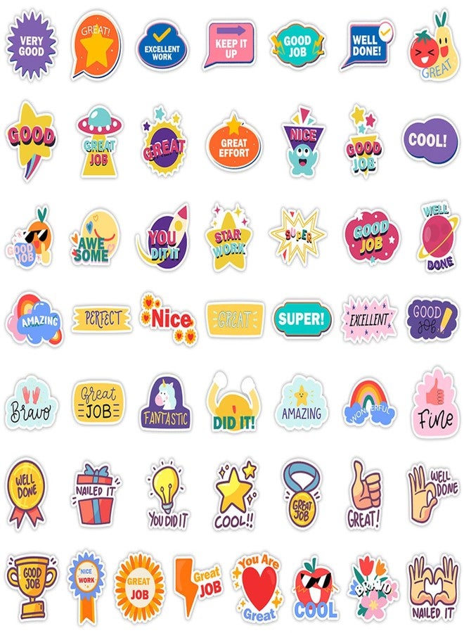 Suonady 50Pcs Good Job Stickers for Kids Reward - Fun Motivational Teacher Supplies for Classroom, Classwork Award - Image 2