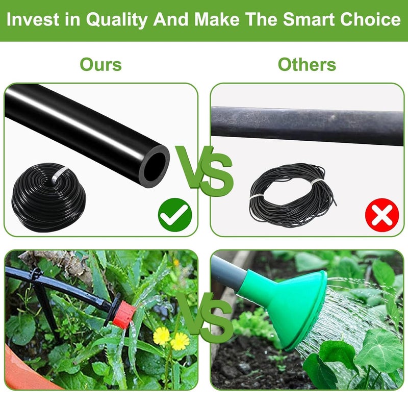 MELIFE 98FT Drip Irrigation System Micro Garden Drip Irrigation System with 14 inch Tubing  Adjustable Misting Nozzle Sprinkler Automatic Watering System for Greenhouse Yard Lawn Plant  - Image 5