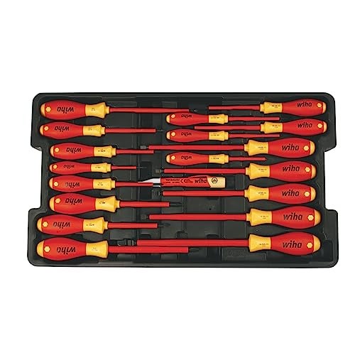 Wiha 32095 Slotted and Phillips Insulated Screwdriver Set, 1000 Volt, 19 Piece - Image 1