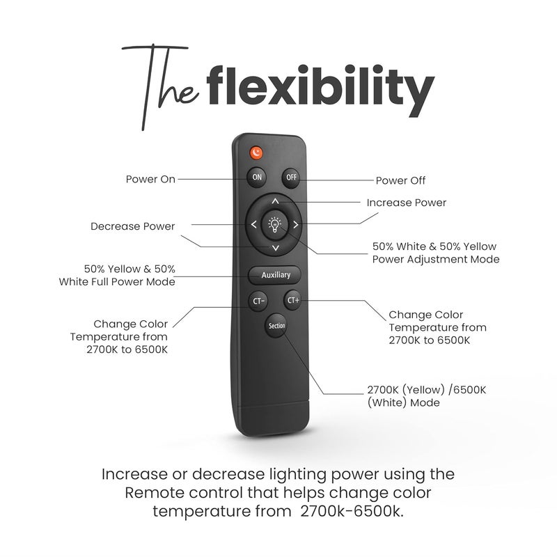 Digitek ® (DRL-18RT) ضوء حلقة LED احترافي 46 سم (18 بوصة) مع جهاز تحكم عن بعد، يعمل بالطاقة الكهربائية بدون فتحات ظل، مثالي للاستخدام لفناني المكياج، تصوير الفيديو، تصوير الأزياء والعديد من الاستخدامات الأخرى - Image 5