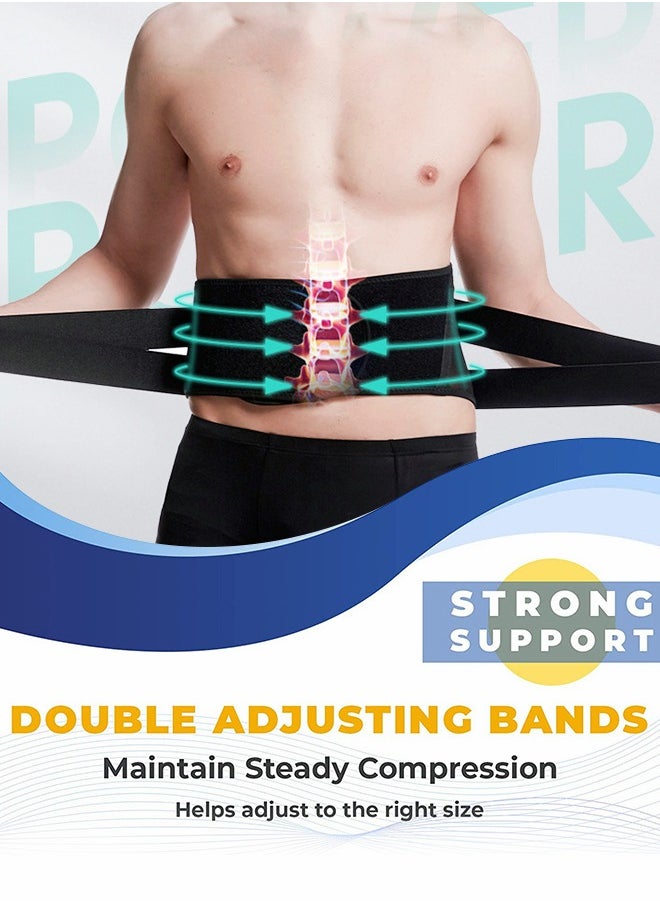 GROIC Back Brace for Lower Back Pain Relief with 11 Metal Plates Supports, Adjustable Back Support Belt for Weight lifting, Sports, Gym, Work, Back Pain Relief,Scoliosis - Large  - Image 3