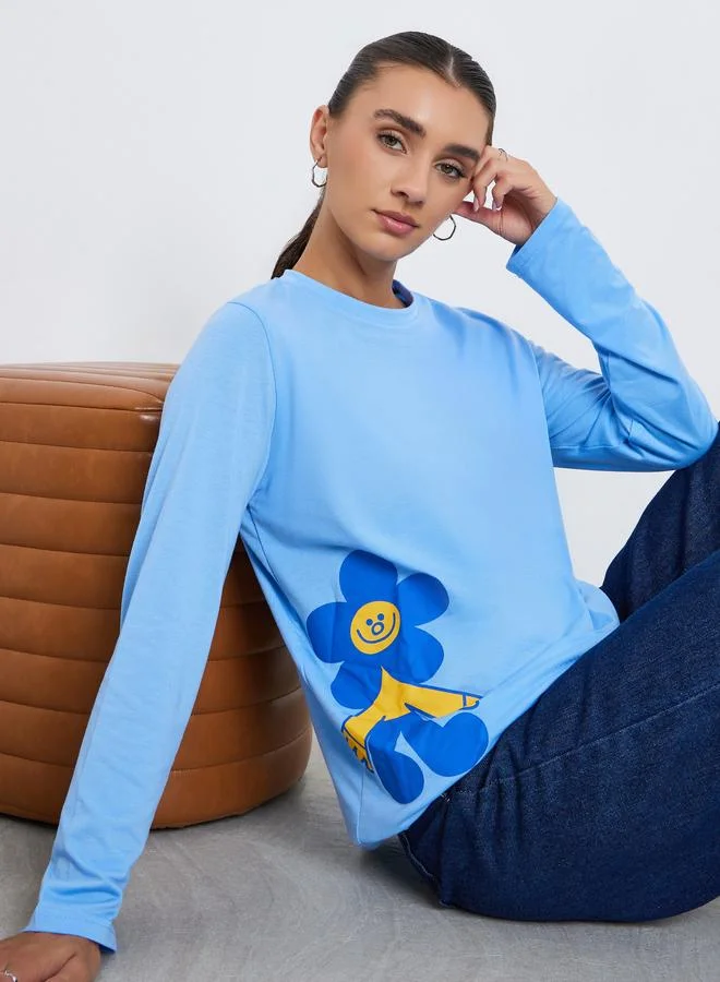 Styli Women Graphic Print Long-Sleeve T-Shirt