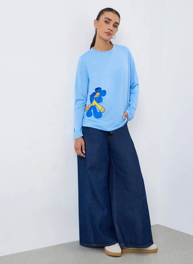 Styli Women Graphic Print Long-Sleeve T-Shirt