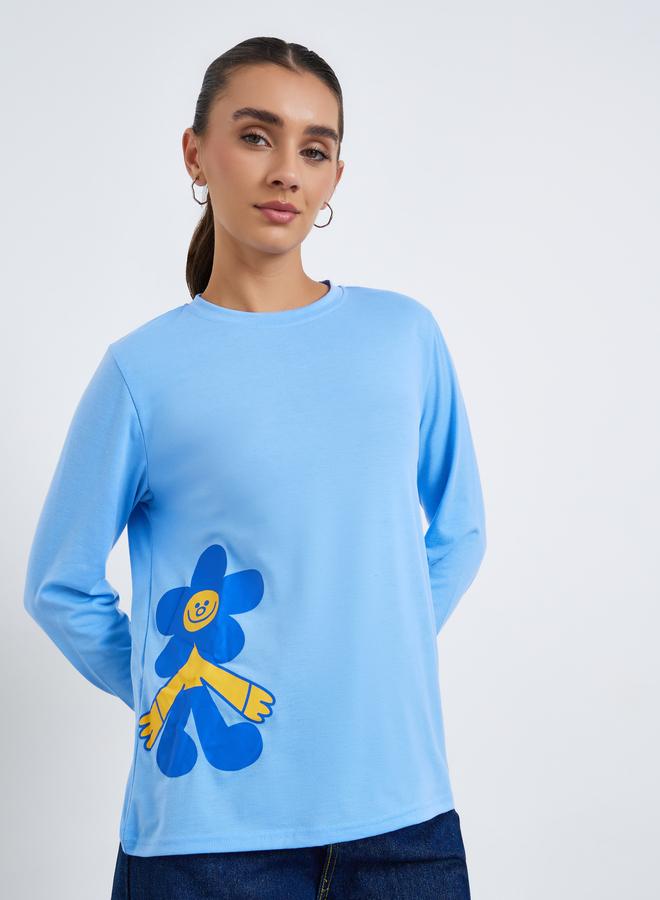 Styli Women Graphic Print Long-Sleeve T-Shirt - Image 3