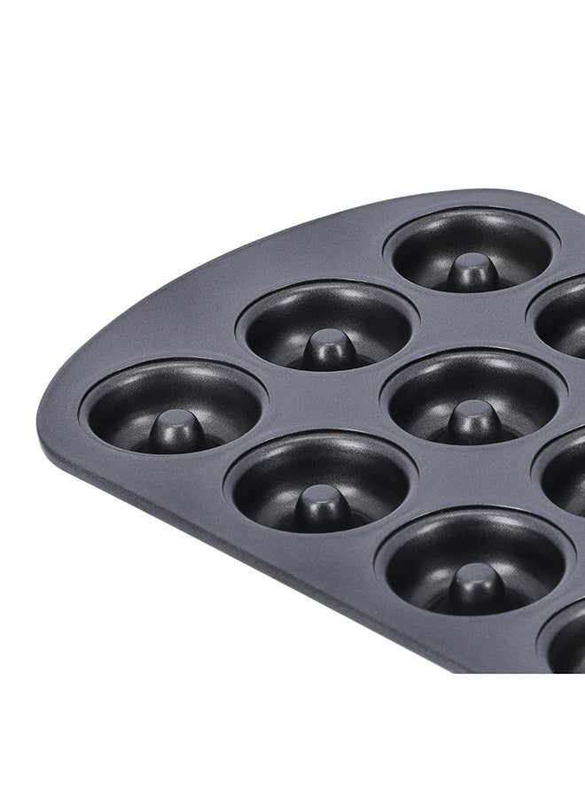 Royalford 12 Cavity Mini Donut Pan Black 26.5cm - Image 4