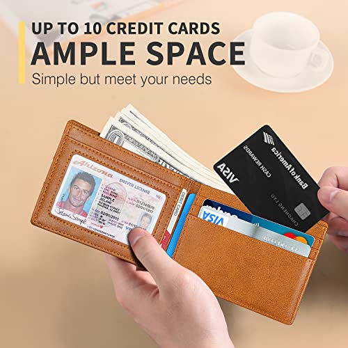 RUNBOX Wallet for Men Slim Leather Bifold RFID Blocking Minimalist Front Pocket Design with Gift Box - Image 2