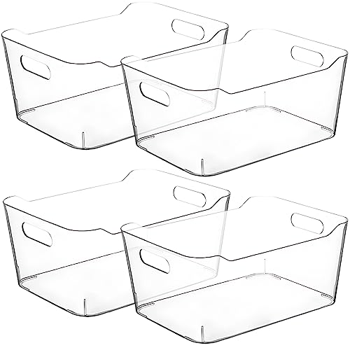 CONTROL KITCHEN Clear Storage Bins, Pantry Organizers and Storage Containers Fridge Organizer Bins Kitchen Organization Cabinet Organizer Bin for organizing Cleaning Supplies Home Kitchen Refrigerator Containers - Image 1
