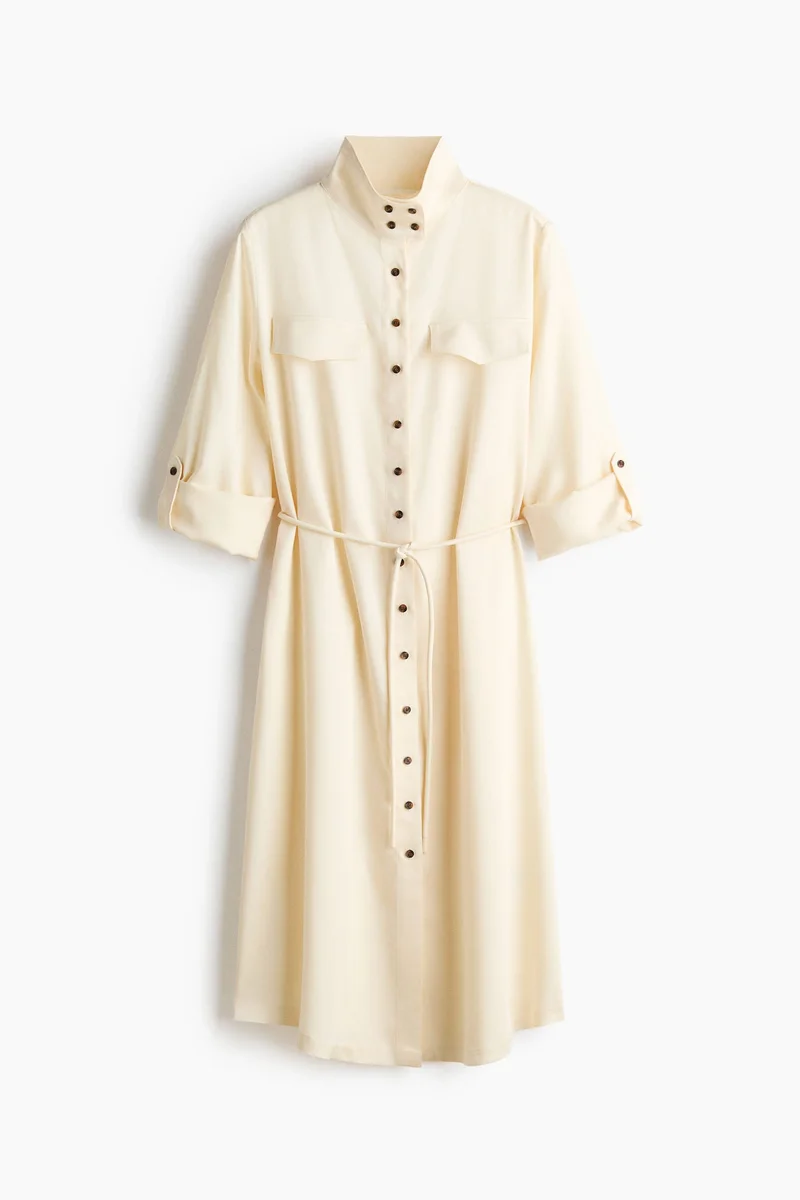 H&M  Funnel-collar shirt dress for Women | Best Price UAE