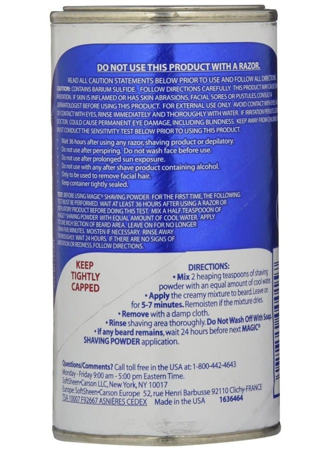 SoftSheen-Carson Soft Sheen Carson Magic Regular Strength Shaving Powder Blue 5Oz/142G by Magic - Image 2
