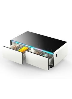 YMDA Smart Minibar Coffee Table with Built-In Wireless Charger, Fridge, Bluetooth Music System, And USB Charger - Modern And Multi-Functional  - Image 2