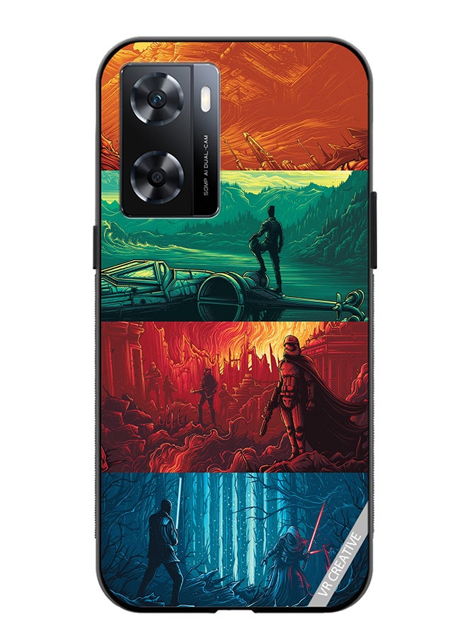 VR CREATIVE Protective Case Cover For Oppo A57/A77s Phases Of Life Design Multicolour - Image 1