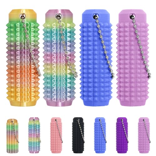 XNJAMG Little Ouchies Fidget ToysPain Stim Fidget Toy Reduce Stress for AdultsAnxiety Relief Pain StimSpiky Fidget Keychain for Anxiety and Stress ReductionNovelty Gifts for Friends 4PCS - Image 1