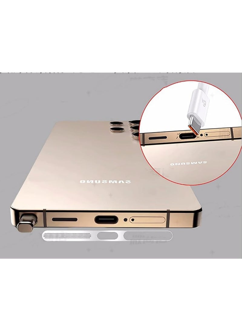 SYOSI Metal Dustproof Net Sticker for Samsung Galaxy S25 Ultra, Earpiece Speaker Hole Mesh Protector with Anti Dust Waterproof and Durable Design, Easy Installation for Long Lasting Phone Protection, 4Pcs - Image 4