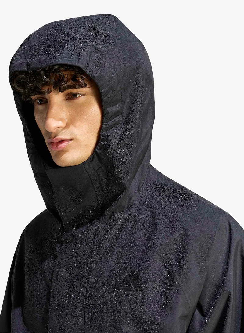 Adidas BLACK Essential Rain Jacket for Men | Best Price UAE