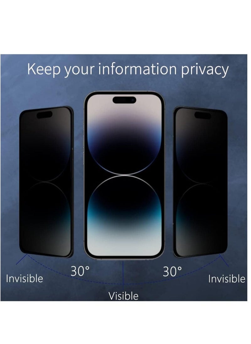 vesus iPhone 14 Pro privacy screen protector anti-Spy tempered glass film 9H hardness scratch resistant bubble free anti spy tempered glass screen protector - Image 4