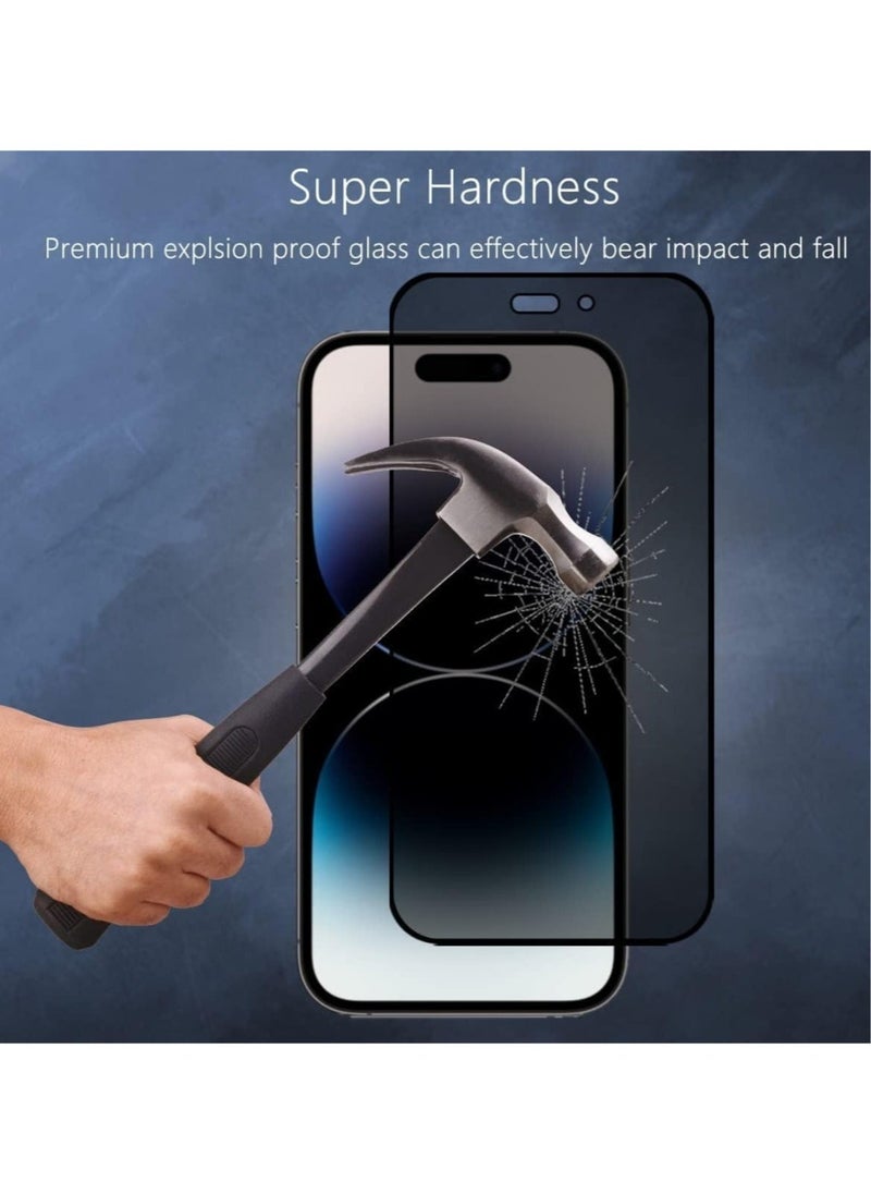 vesus iPhone 14 Pro privacy screen protector anti-Spy tempered glass film 9H hardness scratch resistant bubble free anti spy tempered glass screen protector - Image 3