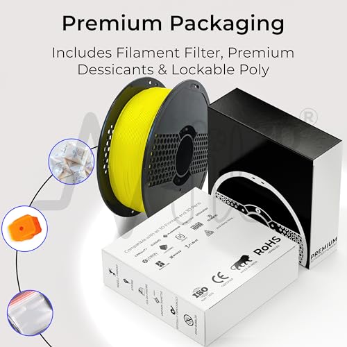 NFIL3D Premium HS PLA+ Daffodil Yellow - 3D Printing Filament | Compatible with All 3D Printers | 1.75mm | 1Kg Gross Weight - Image 4